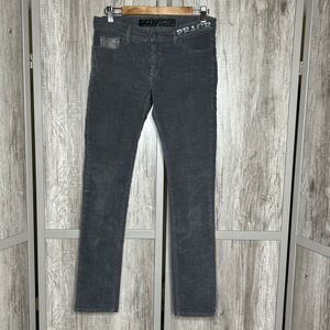 Zodig & Voltaire Corduroy Pants Slim Straight Leg Gray Color Peace Paul Size 38